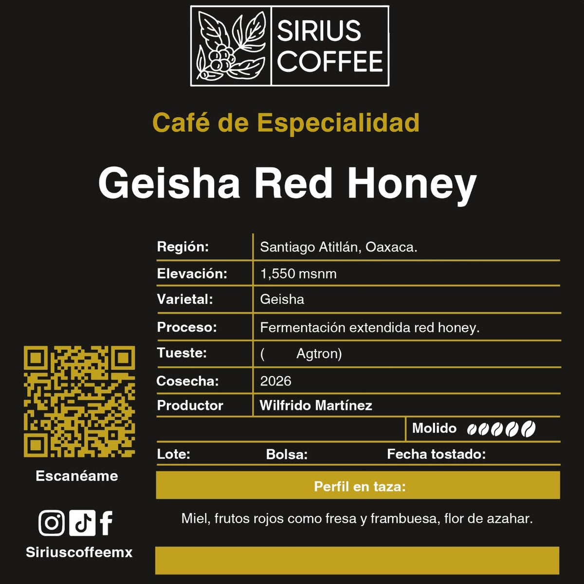Café Geisha Red Honey
