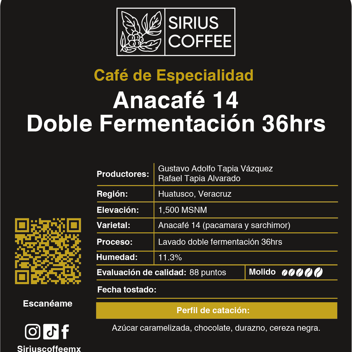 Anacafé 14 Double Fermentation 36hrs Coffee