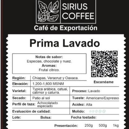 Café Prima Lavado Veracruz