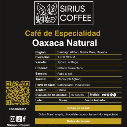 Oaxaca Natural Coffee