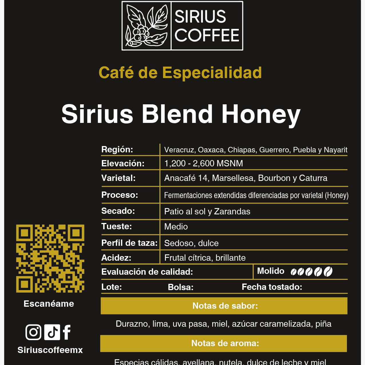 Café Sirius Blend Honey